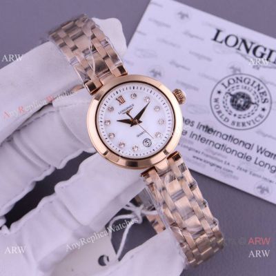 Best Replica Longines PrimaLuna Quartz watches Rose Gold 26 mm